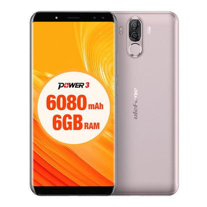 Ulefone Power 3 6.0"18:9 Full Screen Smartphone 6080mAh 6GB 64GB Octa Core Face ID 21MP OTG 5V 3A Fast Charge Dual SIM Cellphone