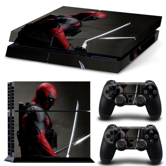 For Wade Winston Wilson PS4 Console Stickers Dead Pool Decal Skin Stickers For Playstation PS4 Console & 2 Skins for Controller