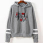 Womens Print Long Sleeve Hoodie Sweatshirt Jumper Hooded Pullover Tops Blouse