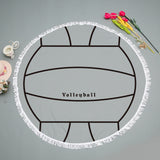 Football Printed Round Large Beach Bath Towels For Adults High Quality Towel Cotton Microfiber With Tassels Serviette De Plage