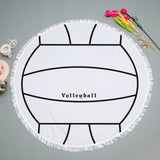 Football Printed Round Large Beach Bath Towels For Adults High Quality Towel Cotton Microfiber With Tassels Serviette De Plage