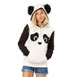 Womens Panda Pocket Hoodie Sweatshirt Hooded Pullover Tops Blouse