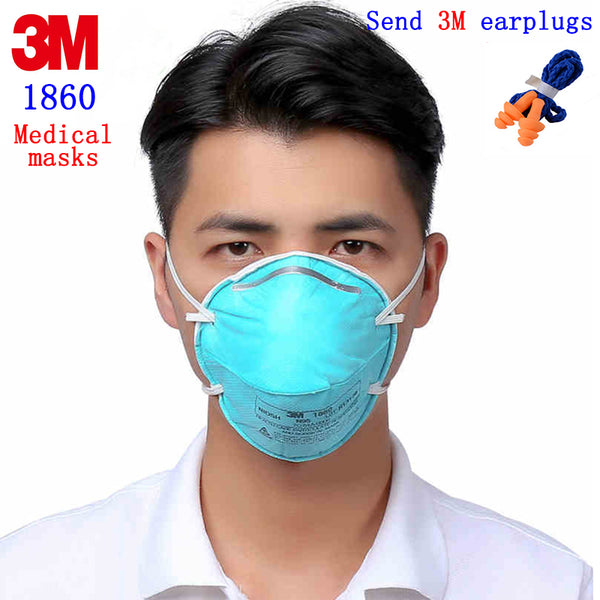 Sold out 3M 1860 N95 respirator mask Genuine security 3M respirator dust mask against Bacteria microorganism particulates filter mask
