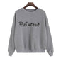 Women long Sleeve Blouse Letter Print Sweatshirt Pullovers