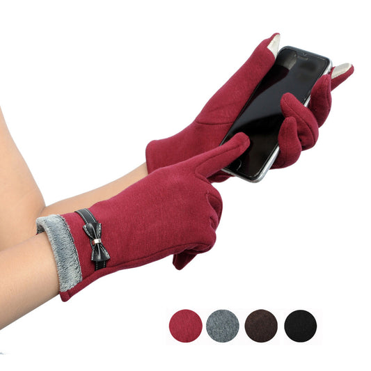 Womens Touch Screen Winter Warm Wrist Gloves Mittens