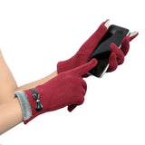 Womens Touch Screen Winter Warm Wrist Gloves Mittens