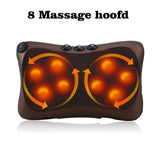 Electric Infrared Heating Kneading Neck Shoulder Back Body Spa Massage Pillow Car Chair Shiatsu Massager Relaxation Device hot