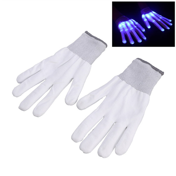 Pair of LED Lighting Gloves Flashing Fingers Rave Gloves Colorful Gloves for Light Show