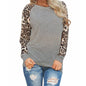 Womens Leopard Blouse Long Sleeve Fashion Ladies T-Shirt Oversize Tops