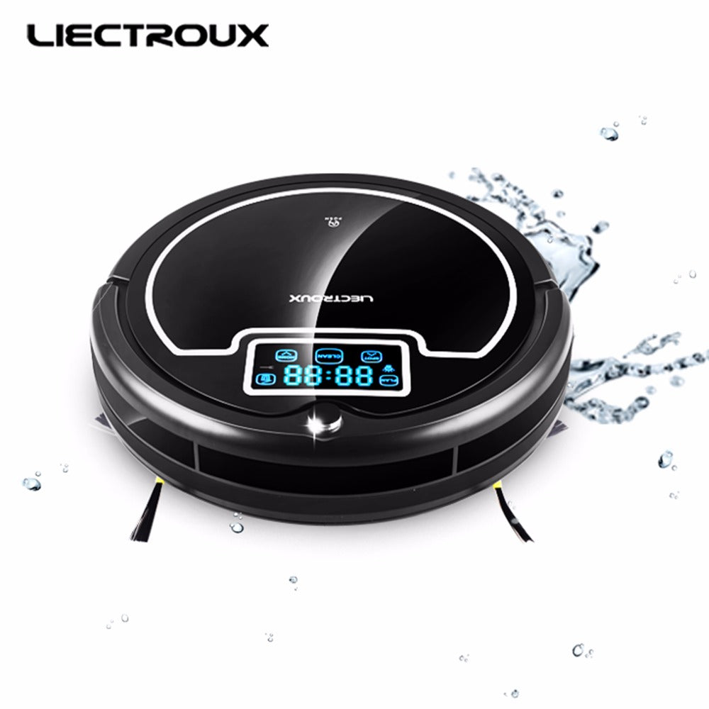 LIECTROUX B2005PLUS Robot Vacuum Cleaner, with Water Tank, Wet & Dry Mop,with Tone,HEPA,Schedule,Virtual Blocker,UV, IMD Surface