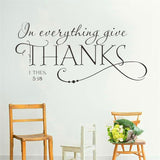 family bless everything give thanks bible quote wall decals classic christian wall stickers for kids rooms decor diy vinyl gifts