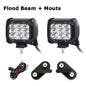 Oslamp 36W 4inch Spot Flood Beam LED Work Light 12v 24v Driving Headlights Work Lamp+Mount Brackets for Jeep Wrangler 2007-2015
