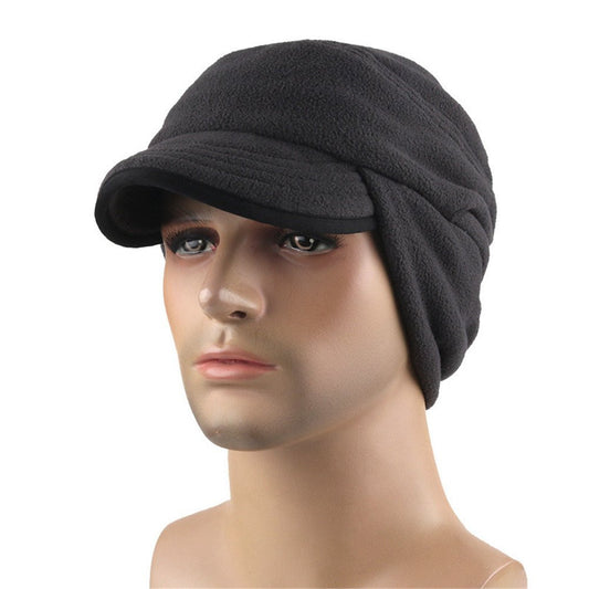 Windproof Cap Outdoor Warm Fleece Earflap Hat with Visor