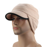 Windproof Cap Outdoor Warm Fleece Earflap Hat with Visor