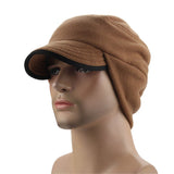 Windproof Cap Outdoor Warm Fleece Earflap Hat with Visor