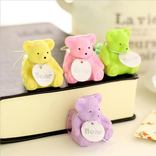 1pcs/lot Cute Bear eraser+Pencil sharpener creative kawaii stationery office school supplies papelaria gift for kids