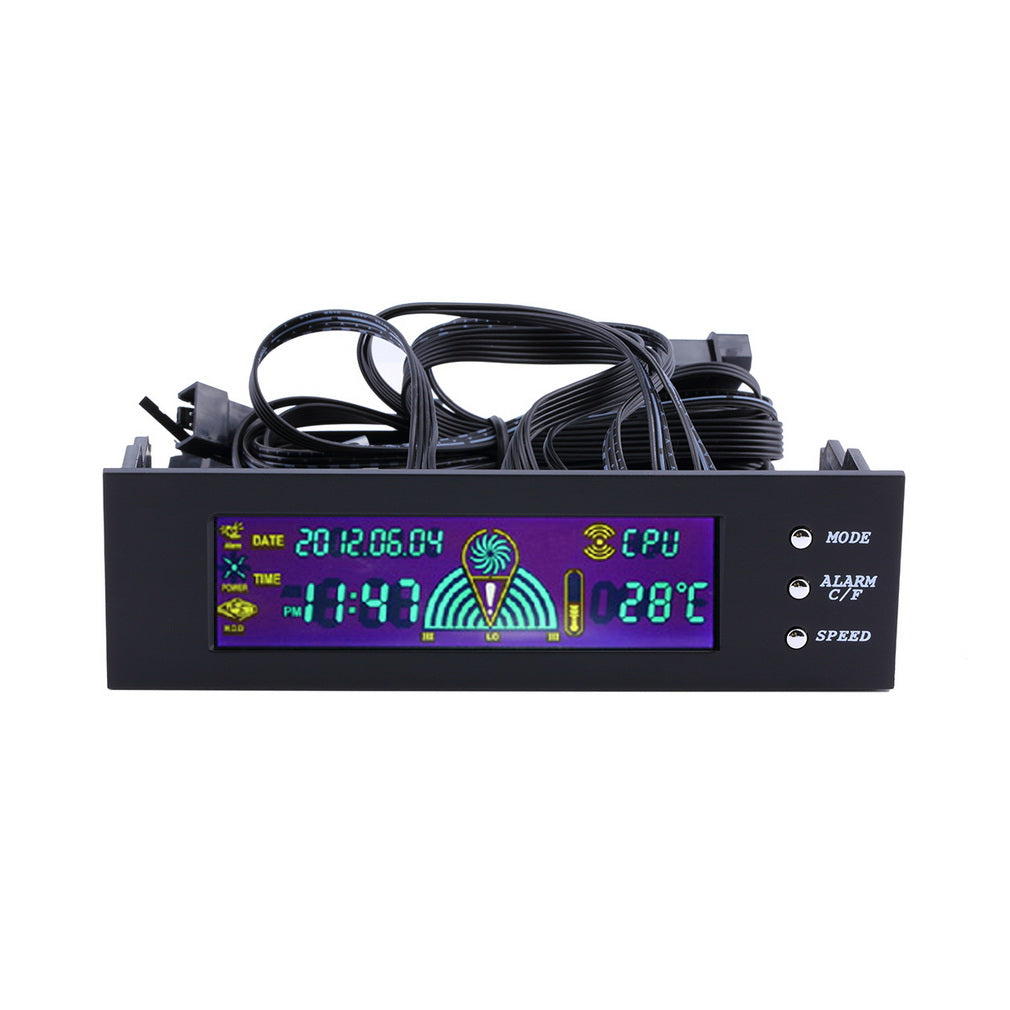 Sale! LCD Panel CPU Fan Speed Controller Temperature Display 5.25 inch PC Fan Speed Controller Drop Shipping