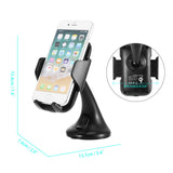 Car Mount Phone Holder Suction on Windshield 360 Degree Rotation Freely Adjustable QI Standard Wireless Charger For  iPhone X/8 Plus/8 Samsung GALAXY S7 edge/S7/S6 Edge+/S6 Edge/S6/S5/Note Edge/Note 5/Note7/Note 7 edge.