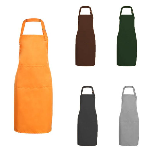 Twill Adjustable Waterproof Cooking Apron Solid Color Coffee Shop Unisex Uniform Chef Butcher Waiter Kitchen Aprons