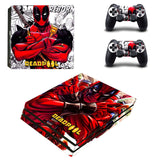Dead Pool Vinyl Protective Skin Sticker for Playstation 4 Pro Cover Sticker for PS4 Pro Console+2 Controller Skins