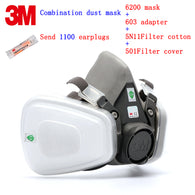 3M 6200 mask + 603 adapter With 5N11+501 Modular respirator mask against dust smoke particulates respirator dust mask.CURBSIDE PICK UP AVAILABLE