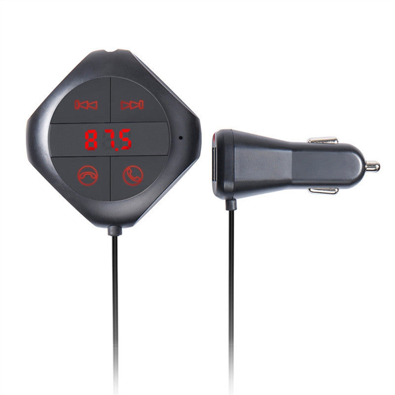 Bluetooth Hands-Free Dual USB Charger FM Transmitter MP3 Audio Play Car Charger for iPhone IOS Android Phones