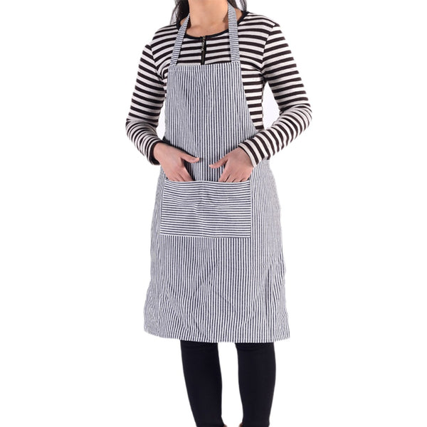 Cotton Stripe Kitchen Apron Kitchen Chef Butcher Restaurant Waiter Cooking Aprons Household Cleaning Tools