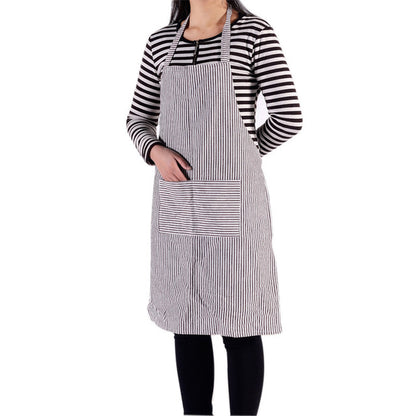 Cotton Stripe Kitchen Apron Kitchen Chef Butcher Restaurant Waiter Cooking Aprons Household Cleaning Tools