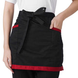 Universal Unisex Apron Short Waist Apron Kitchen Cooking Women Men Aprons with Pocket for Chef Waiter Waitress