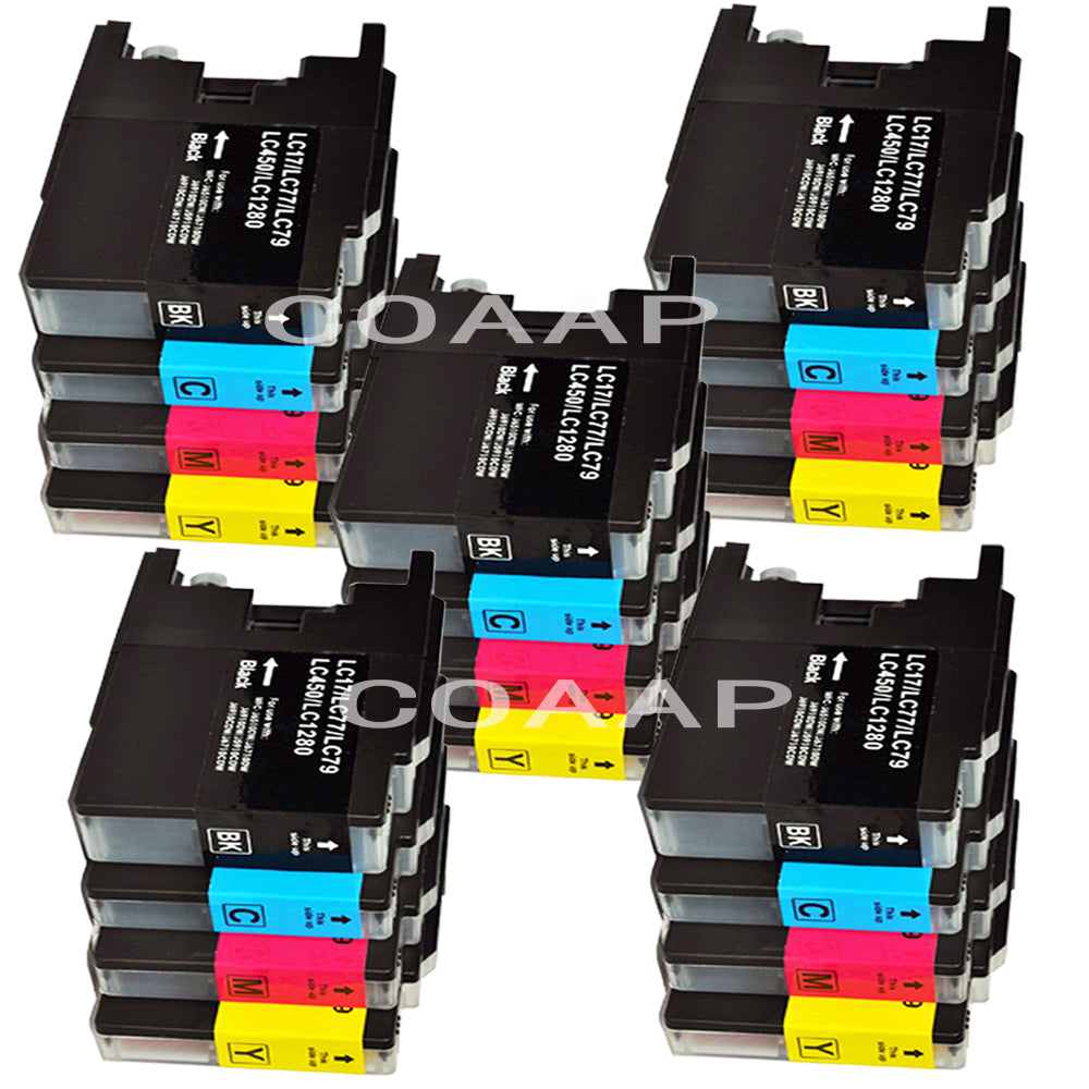 20x LC1240 LC1280 LC1220 Compatible Ink cartridges For Brother MFC J5910DW J6510DW J6710DW J6710D MFC-J6910DW J825DW J835DW