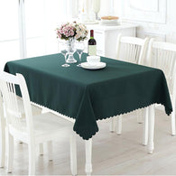 Solid Polyester Tablecloth Rectangle Table Cloth for Restaurant Hotel Dinning Table Cover Home Kitchen Decoration