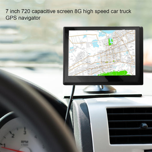 720 7 inch 8G+DDR128M Capacitive Screen GPS Navigator 800*480 HD Portable Car GPS Navigation FM Audio And Video Player