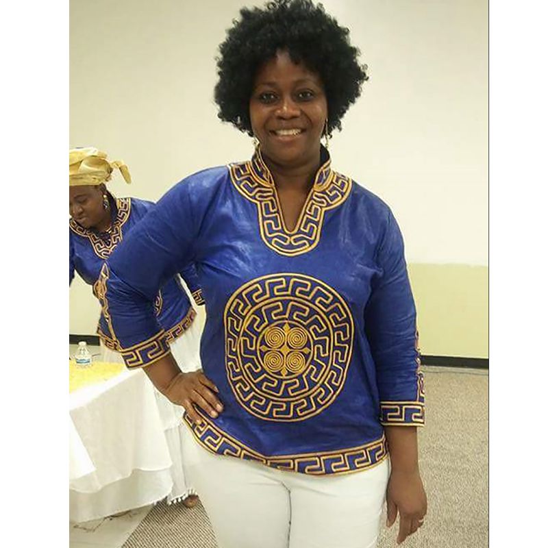 H&D 2018 plus size african clothes for women dashiki clothing  jupe africaine femme bazin riche embroidery women tops kaftan