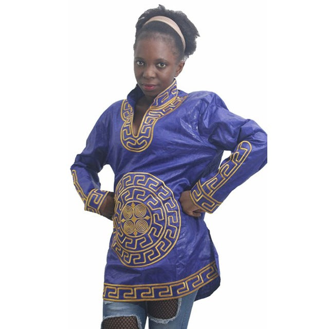H&D 2018 plus size african clothes for women dashiki clothing  jupe africaine femme bazin riche embroidery women tops kaftan