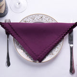 6pc/lot Purple Dining Table Napkins Pastoral Table Cloth Classical Plain Color Violet Polyester Wedding Table Decoration 46cm