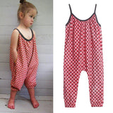 Toddler Kids Baby Girls Straps Printing Rompers Jumpsuits Piece Pants Clothing