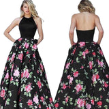 Sexy Women Floral Printed Long Dress Sleeveless Party Evening Beach Maxi Dress