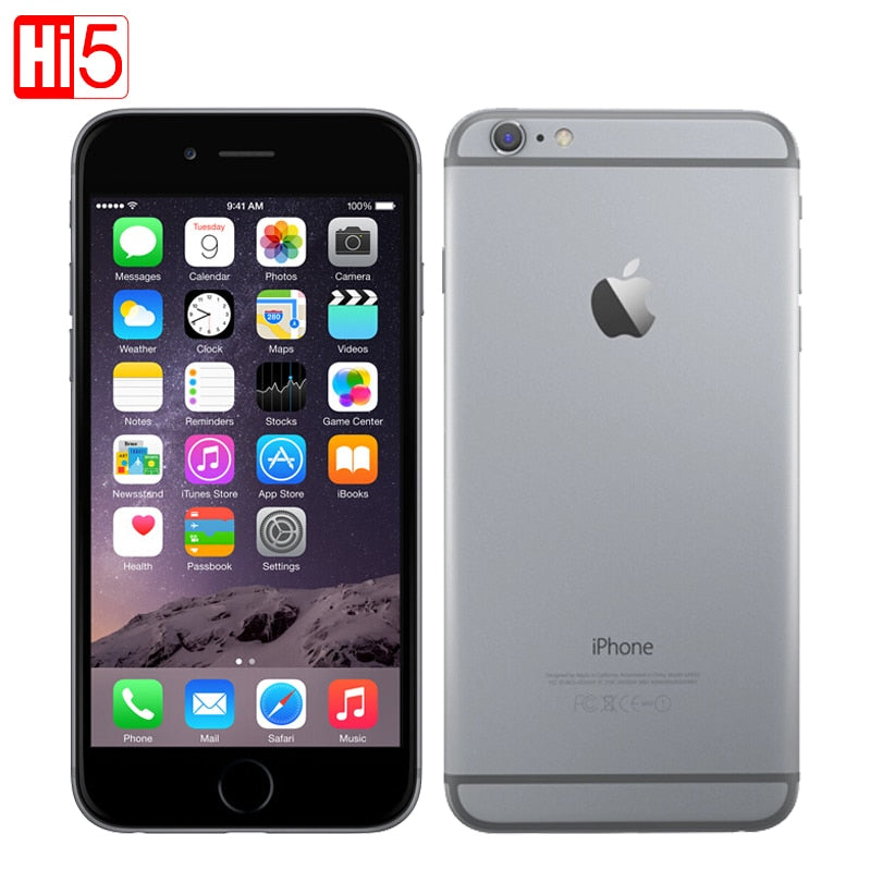 Unlocked Apple iPhone 6 standard/add glass mobile phone 4.7 inch Dual Core 16G/64G/128GB Rom IOS 8MP Camera 4K video LTE