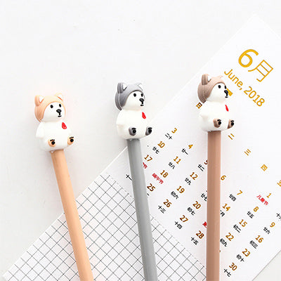 3 pcs/lot Cartoon cute Dog student gel pen kawaii pens school supplies stationery canetas material escolar papelaria