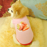 Pet Puppy Summer Strawberry Vest Small Dog Cat Pet Clothes Vest