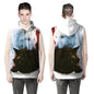 Women Men Unisex Sleeveless Wolf 3D Print Loose Hoodies Blouse Tops Tank