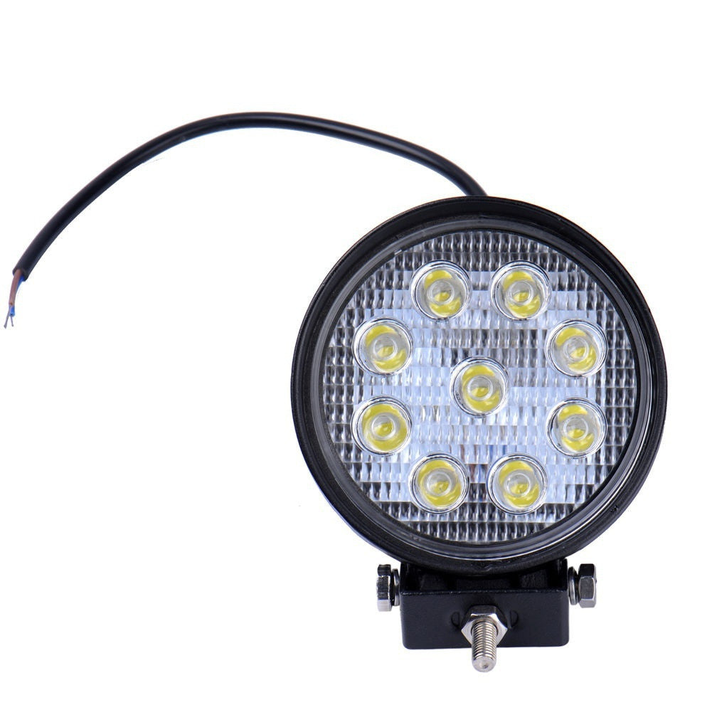 2Pcs 27W Round LED Flood Work Light Spotlight Car Jeep SUV Offroad Boat Lamp 12V 24V