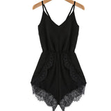 Women Strap Sleeveless Lace Chiffon Party Jumpsuit Rompers Playsuit