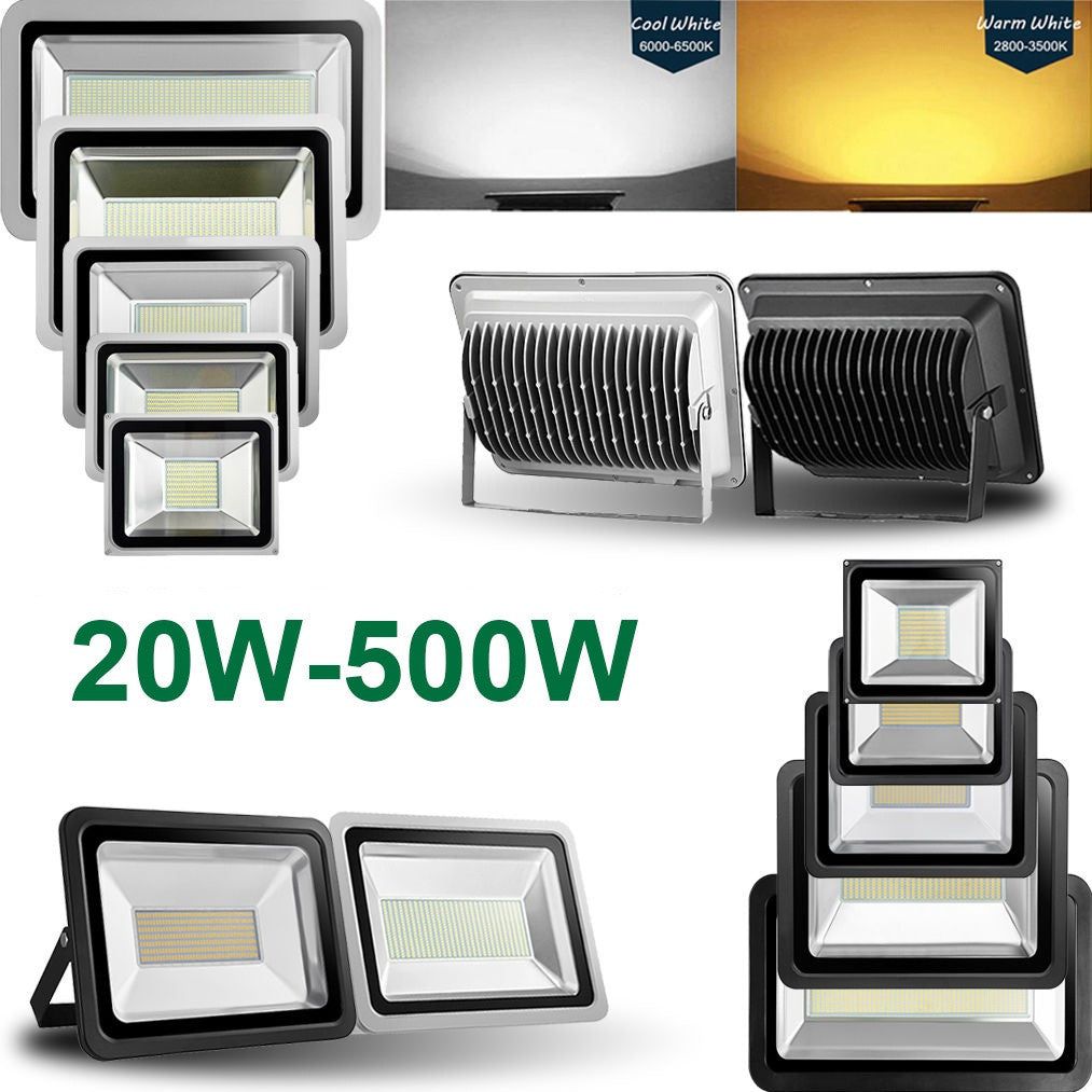 20W- 500W IP65 Cool White/Warm White SMD Waterproof Outdoor Garden LED Floodlight (EU:AC220V,US:AC110V)