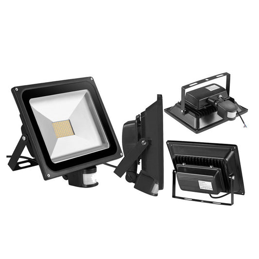 20W 30W 50W 80W SMD LED PIR Motion Detector Aluminium Flood Light Garden Landscape Lamp