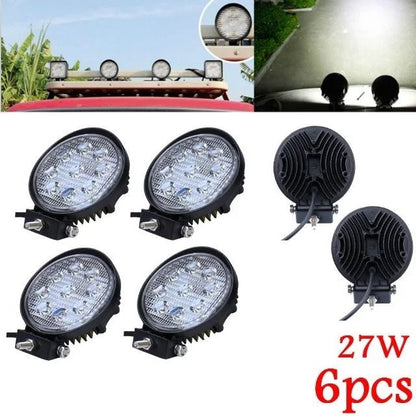 2pcs/4pcs/6pcs 27W LED Work Light Offroad 12V-24V Truck Boat SUV Auto Car Spot Beam Lamp