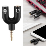 FORNORM Y Shape Headset Adapter 3.5mm Male Jack Plug To 2 Dual Female Stereo Audio Headphone Splitter Adapter for PC MP3