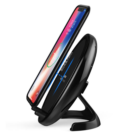 Universal QI Wireless Charger W/Cooling Fan Fast Charger  Stand Pad for Samsung Note 8 iPhone X 8