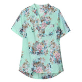 ZANZEA Elegant Blusas 2018 Women Sexy Floral Print Long Fold Sleeve Blouse Casual Shirts Chiffon Loose Tops Plus Size 3XL Tee