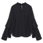 ZANZEA Women Blouses 2018 Fashion Ruffles Long Sleeve Shirts Casual See Through Back Hollow Out Plus Size Tops Blusas Femininas